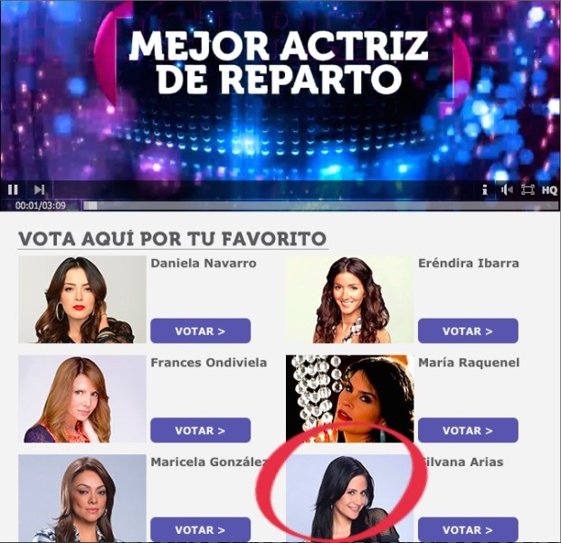 Silvana Arias - Mejor Actriz de Reparto
