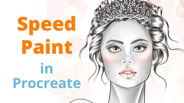 Speed Paint In Procreate Grayscale Silvana Arias